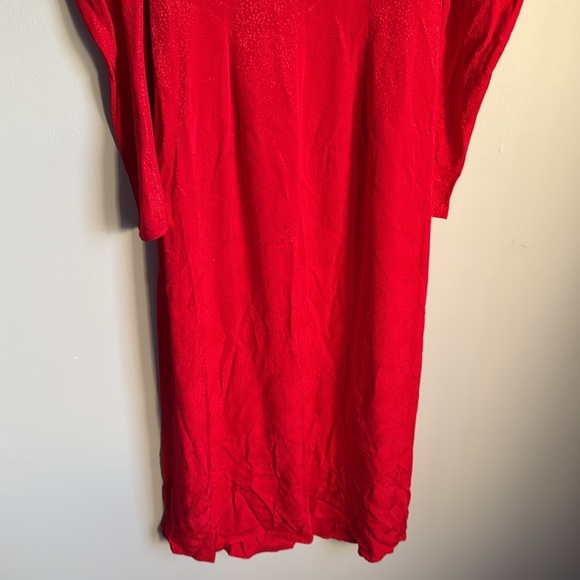 & Other Stories Jacquard Puff Sleeve Midi Dress 2 - Picture 9 of 12